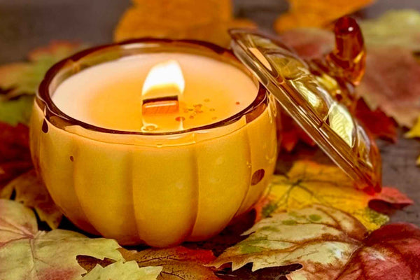 Harvest Collection Glass Pumpkin Vessel