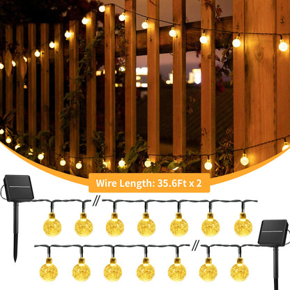 2 - Pack 120 LED 72FT Solar Outdoor Waterproof String Lights - Island Thyme Soap Company