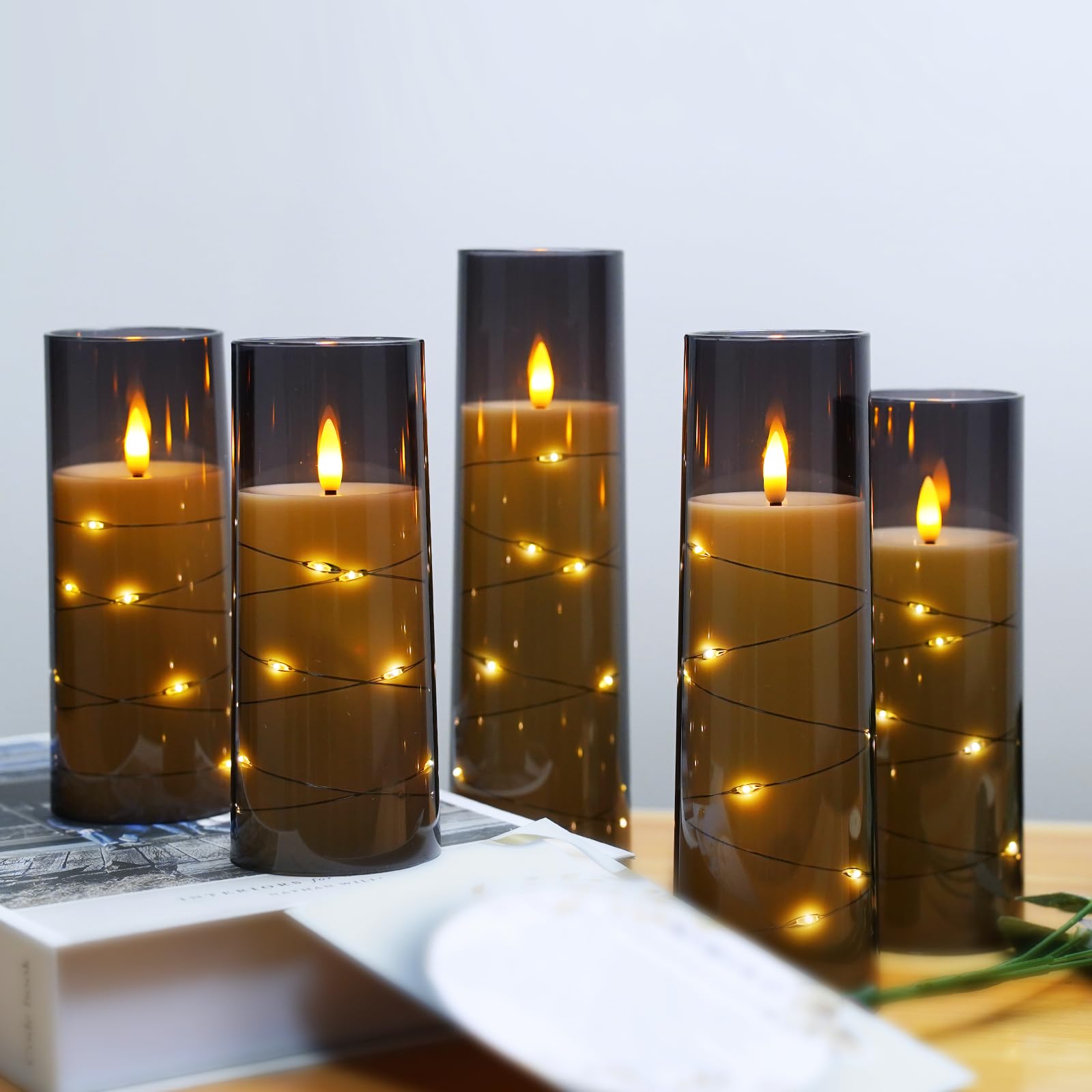 5 Pc Flickering Flameless LED Candles - Island Thyme Soap Company