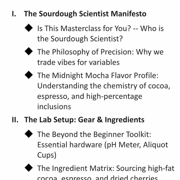 The Sourdough Scientist: Midnight Mocha Masterclass