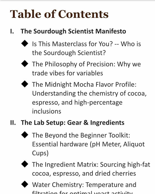 The Sourdough Scientist: Midnight Mocha Masterclass