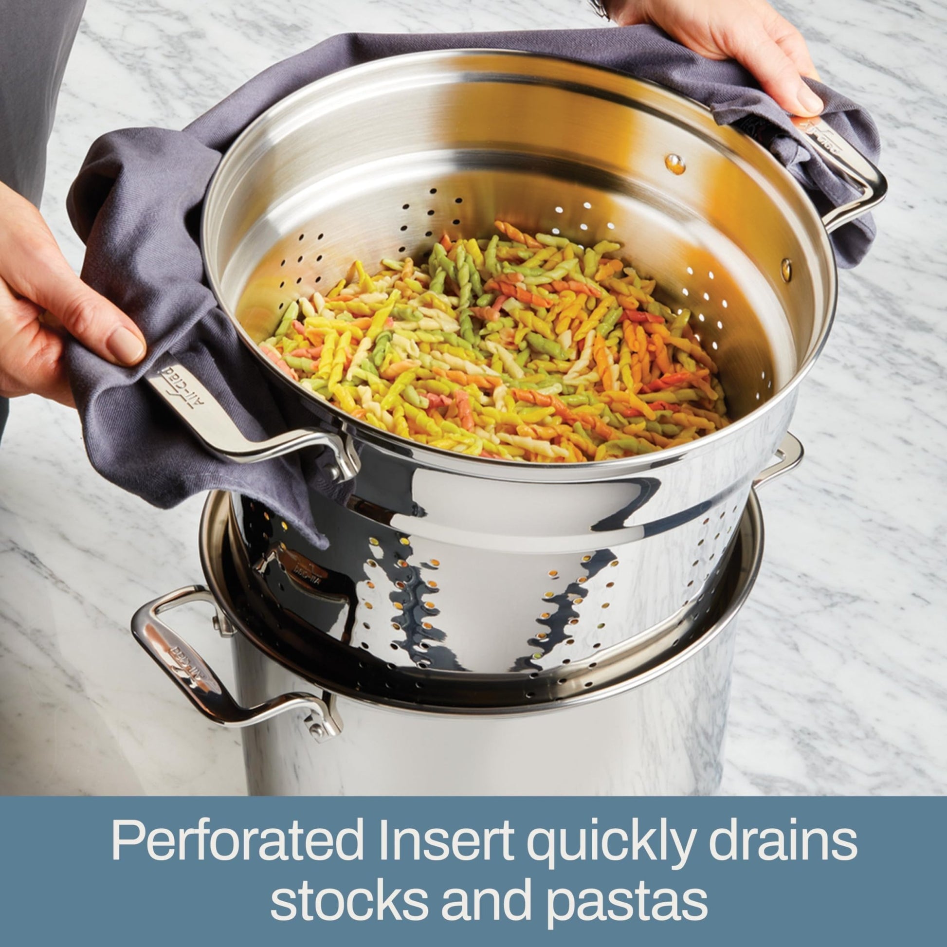 All - Clad 12 Quart Stainless Steel Multi - Pot with Strainer - Island Thyme Soap Company