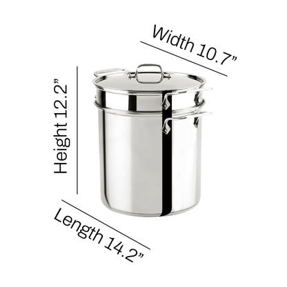 All - Clad 12 Quart Stainless Steel Multi - Pot with Strainer - Island Thyme Soap Company