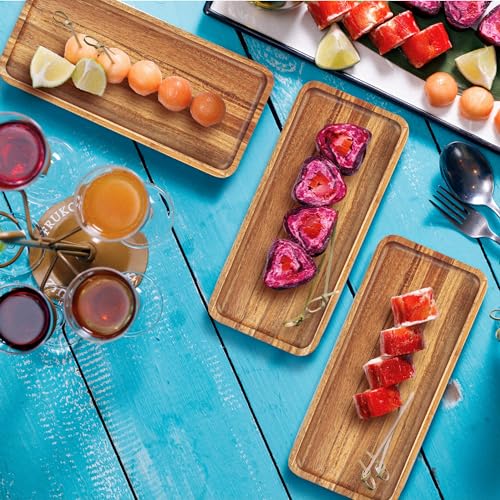 Anyvape Acacia Wood Serving Trays, Set of 3 - Island Thyme Soap Company