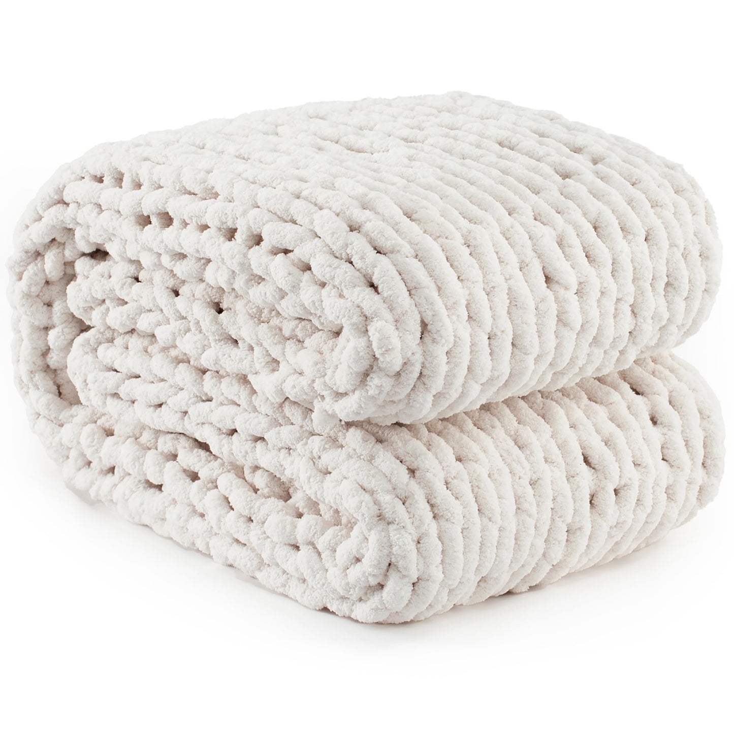 Chunky Chenille Cable Woven Throw Blanket - Island Thyme Soap Company