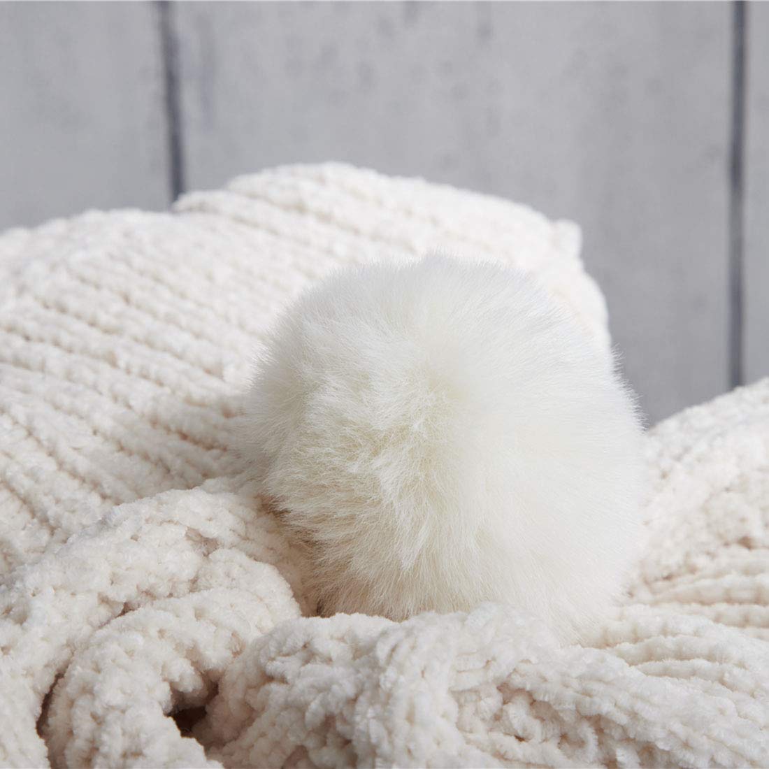 Cozy Cable Knitted Throw Blanket with Pom Pom Fringe - Island Thyme Soap Company