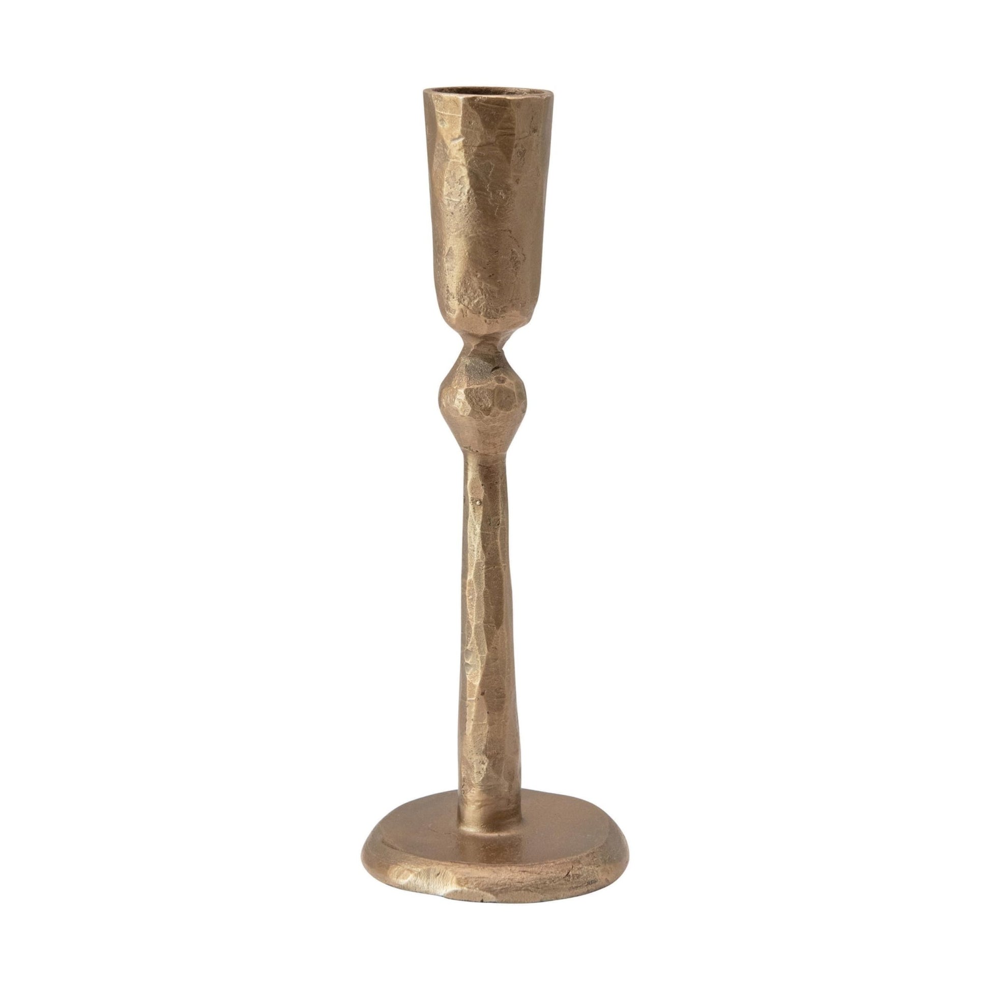 Creative Co - Op Hand - Forged Antique Brass Finish Taper Candle Holder - Island Thyme Soap Company