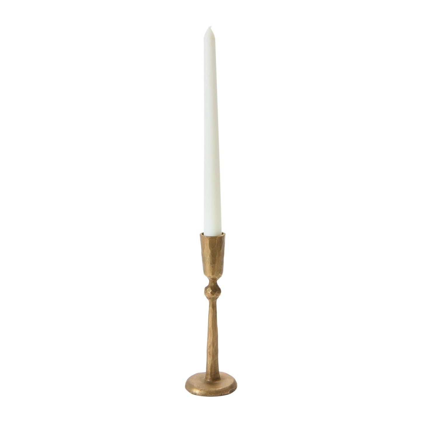 Creative Co - Op Hand - Forged Antique Brass Finish Taper Candle Holder - Island Thyme Soap Company