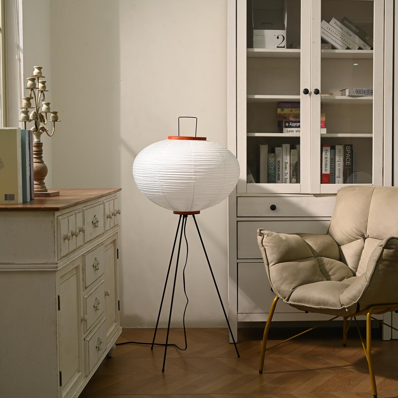 Huga Collective Serenity Glow Akari Paper Floor Lamp - Island Thyme Soap Company