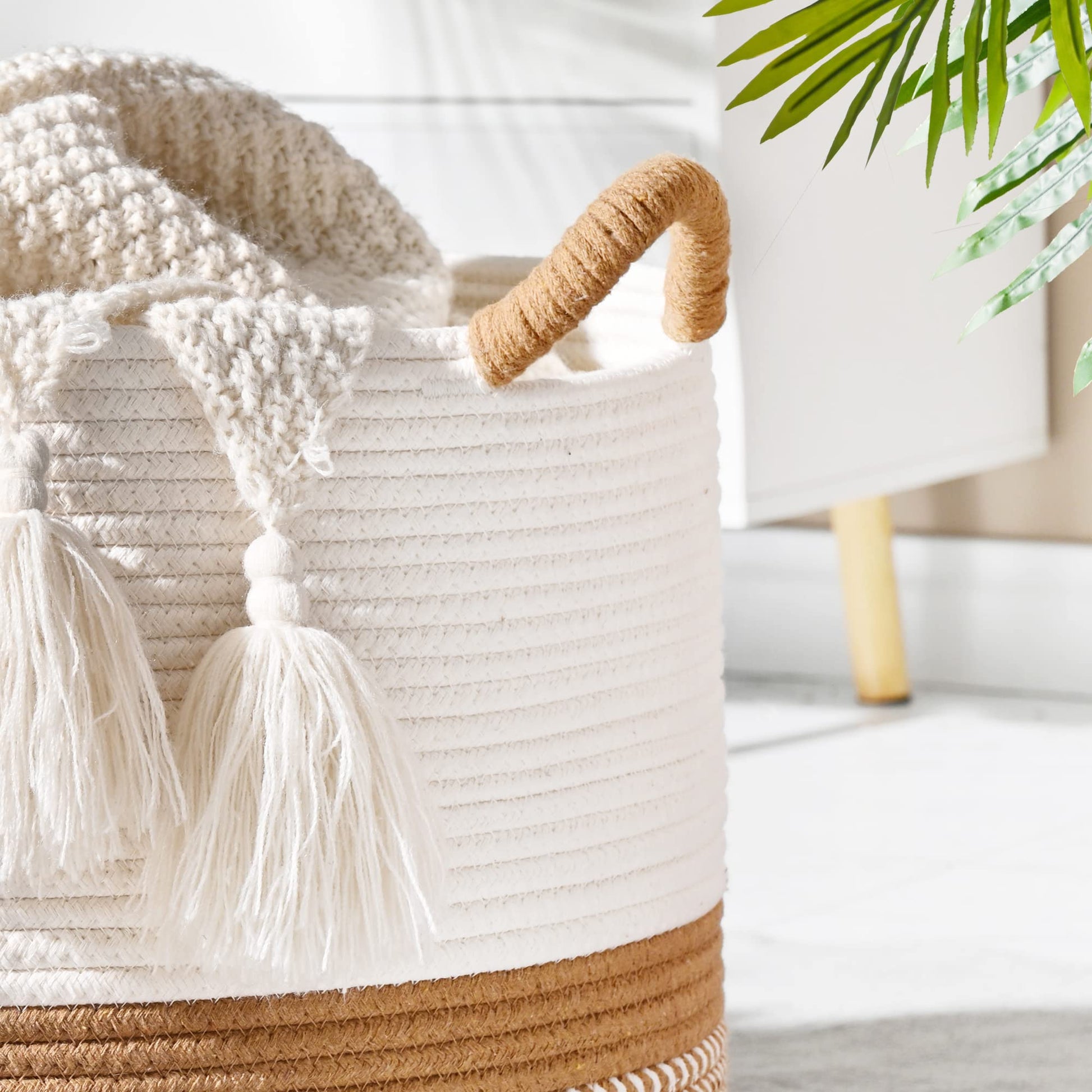 Large Woven Blanket Basket - Island Thyme Soap Company