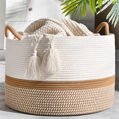 Large Woven Blanket Basket - Island Thyme Soap Company