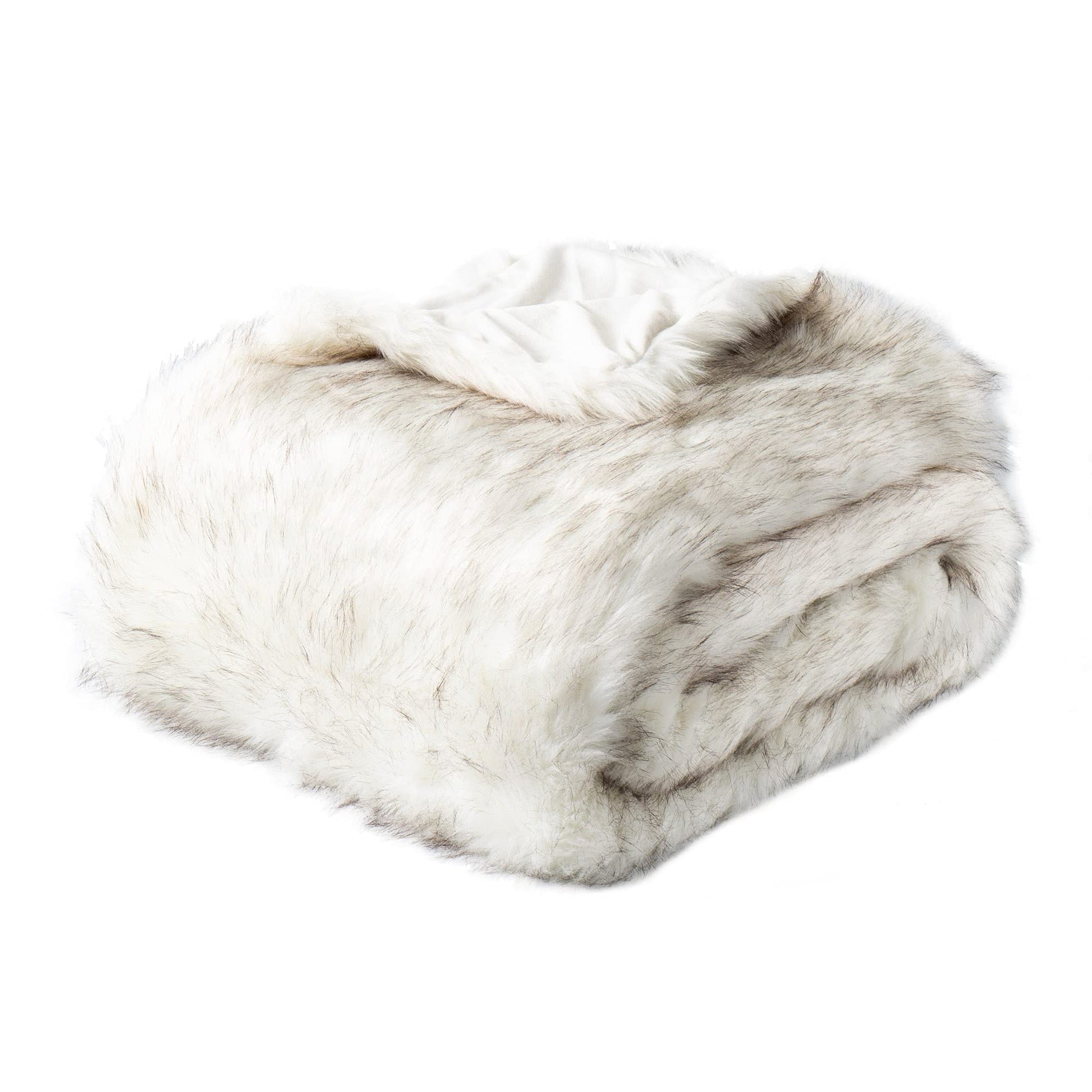 Luxury White Faux Fur Throw Blanket - Island Thyme Soap Company