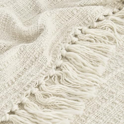 Textured Basket Weave Knit Throw Blanket with Fringe - Island Thyme Soap Company