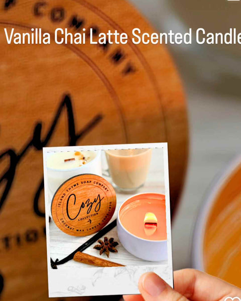 vanilla chai latte candles by Island Thyme Soap Co