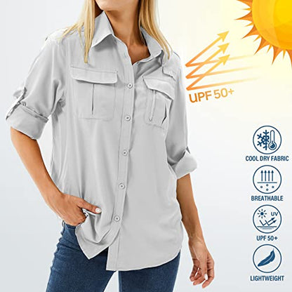 Women's UPF 50 Long Sleeve Outdoor Adventure Shirt - Island Thyme Soap Company