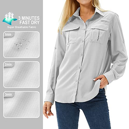 Women's UPF 50 Long Sleeve Outdoor Adventure Shirt - Island Thyme Soap Company