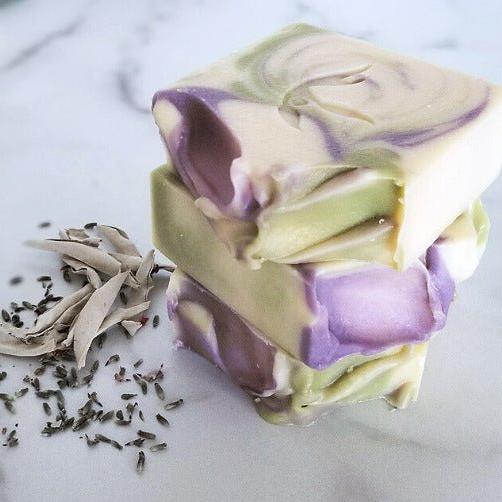 White Sage & Lavender Coconut Milk Soap - Island Thyme Soap Company